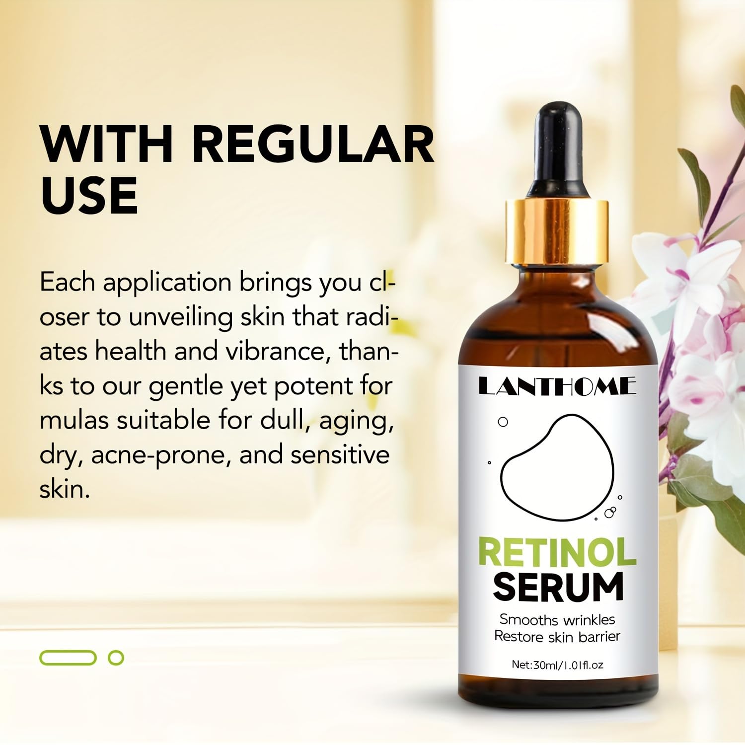 Retinol Serum for Face, Acne Treatment&Pore minimizer, Skin Radiance Treatment Facial Retinol Serum for Spot Removal&Scar Reduction, Tretinoin Alternative Serum for Smooth Skin&Daily Skincare Routine